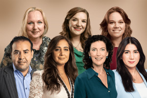Zeven leden van het Rooie Vrouwen Netwerk gaan voor de Tweede Kamer